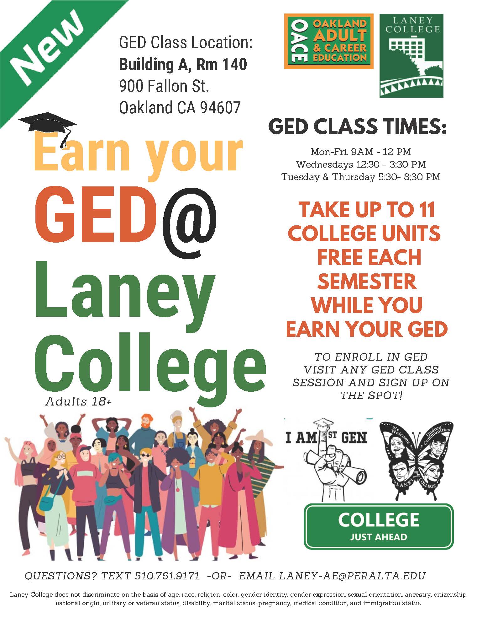 Earn your GED at Laney College Northern Alameda Adult Education