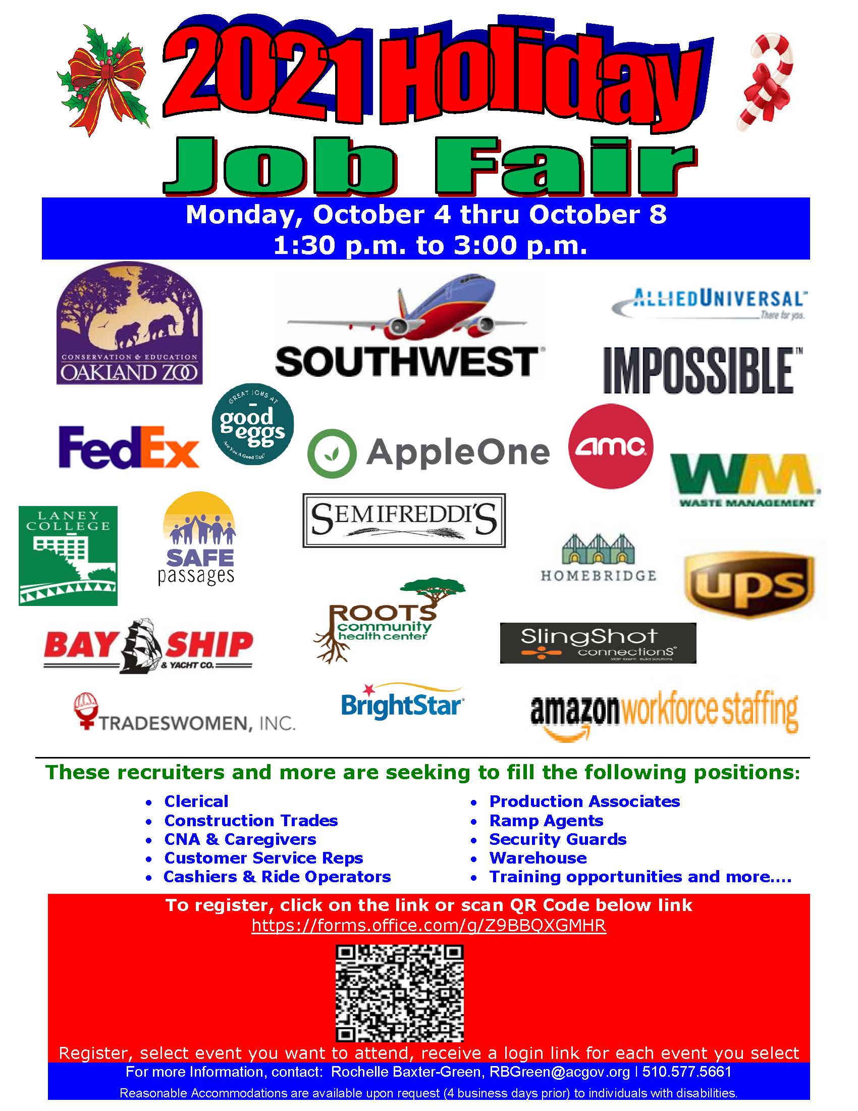 2021 Eastmont SSA Holiday Job Fair October 4-8 - Northern Alameda Adult ...