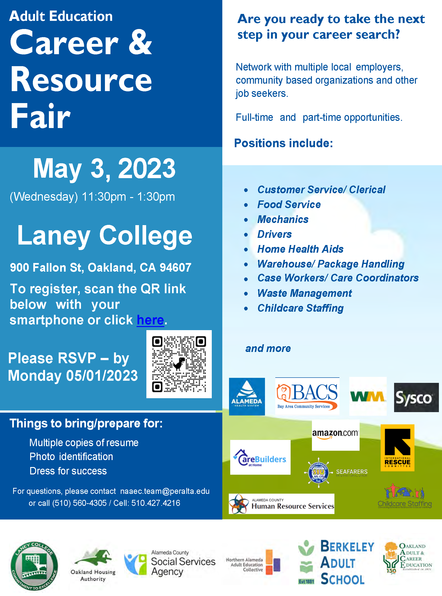 Career & Resource Fair Laney College Northern Alameda Adult